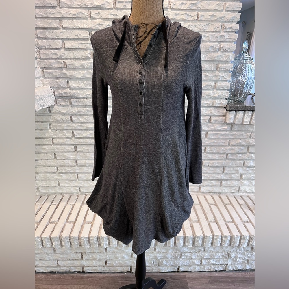 Kensie Jersey Dress Hooded Oversized Pockets